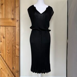 Elegant Black Midi Dress